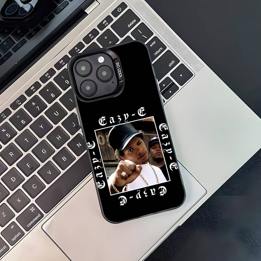 Чехол для телефона рэпера E-Eazy E для iPhone 16,15,14,13,12,11,Pro,XS,Max,Plus,Mini,SE4,E Черный Матовый Ударопрочный Чехол