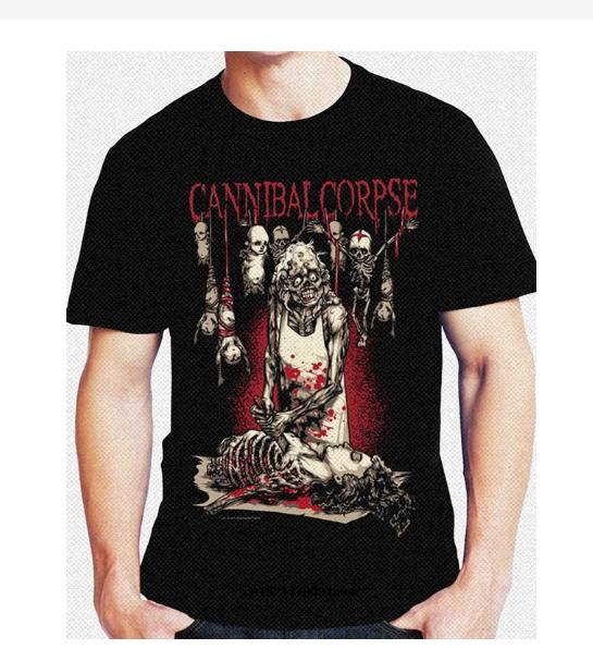 Harajuku Streetwear Tshirt Unisex Summer Tops Cannibal Corpse T-Shirt Death Metal Band Butchered Skull Tomb Unisex Brand T-shirt Unisex T-shirt