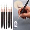 Кисть для дизайна ногтей 6/9/12/15/18 мм, ультратонкие волосы, деревянная ручка, портативная, для начинающих, профессиональная, сделай сам, для дизайна ногтей, цветной лайнер для рисования, ручка для нанесения точек