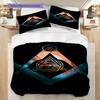 Mystic Symbols Cosmic Energy Three-piece set (1 * duvet cover + 2 * pillowcase, without core) 2D Flat Duvet cover and pillowcase