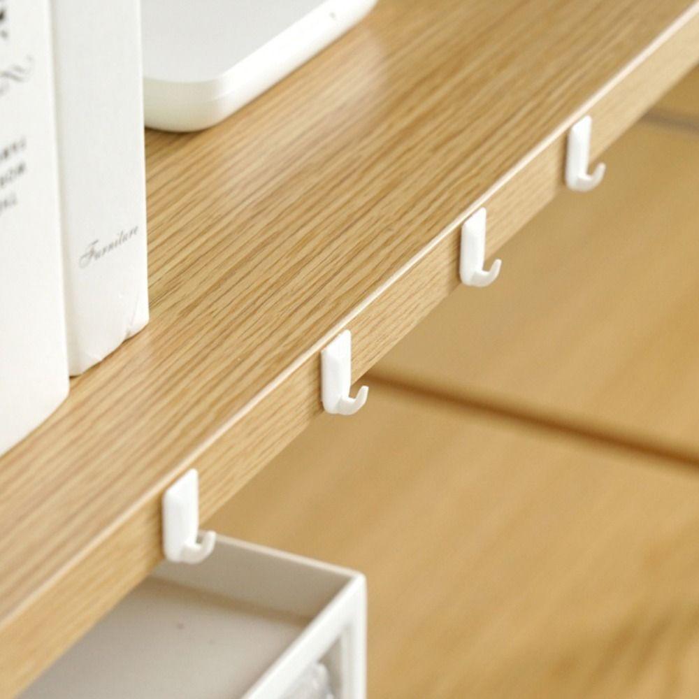 9pcs Strong Adhesion Self-adhesive Hook Mini Wall Hanger Portable Universal Hook Kitchen
