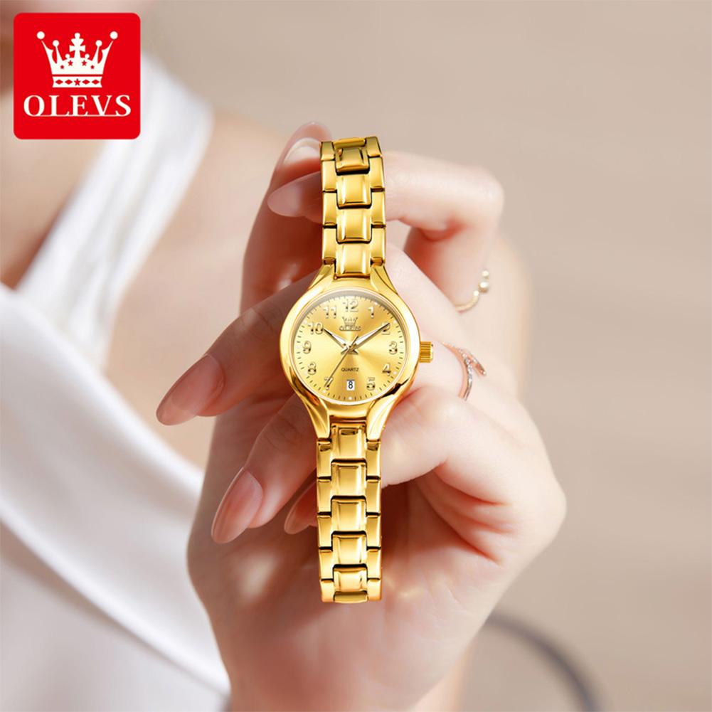 OLEVS Watch 3650 New Women Watches Original Waterproof Luminous Quartz Watch Date Ladies Bracelet Watch Set Box Gifts Reloj