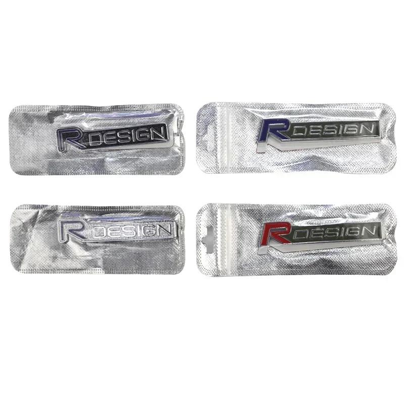 3d Metal R Design Logo for Car Rear Bumper Adhesive Badge for Volvo Rdesign XC90 S60 XC60 V70 S80 S40 V50 V40 V60 C30