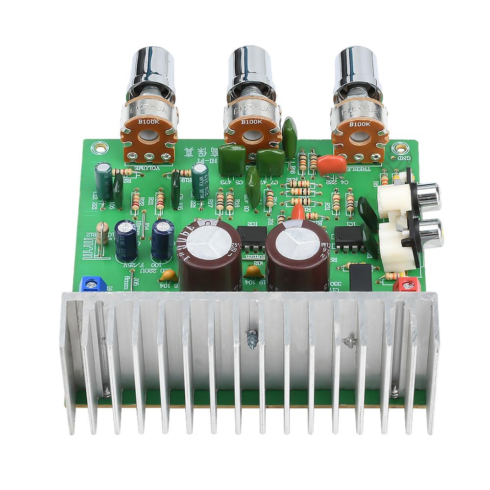 Модуль аудиоусилителя TDA7265 Плата HiFi усилителя мощности 4558 2.0-канальный предварительный усилитель Плата усилителя мощности AC 12-15V 40W+40W