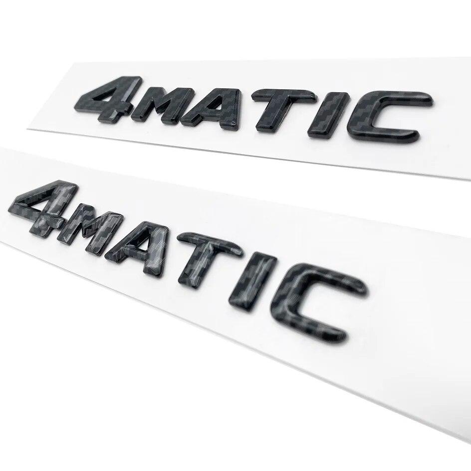 3D Carbon Stripe 4Matic Letters Emblem For Mercedes Benz A B C E G S ML SL CL GLA CLA Class AMG Car Trunk Badge Sticker