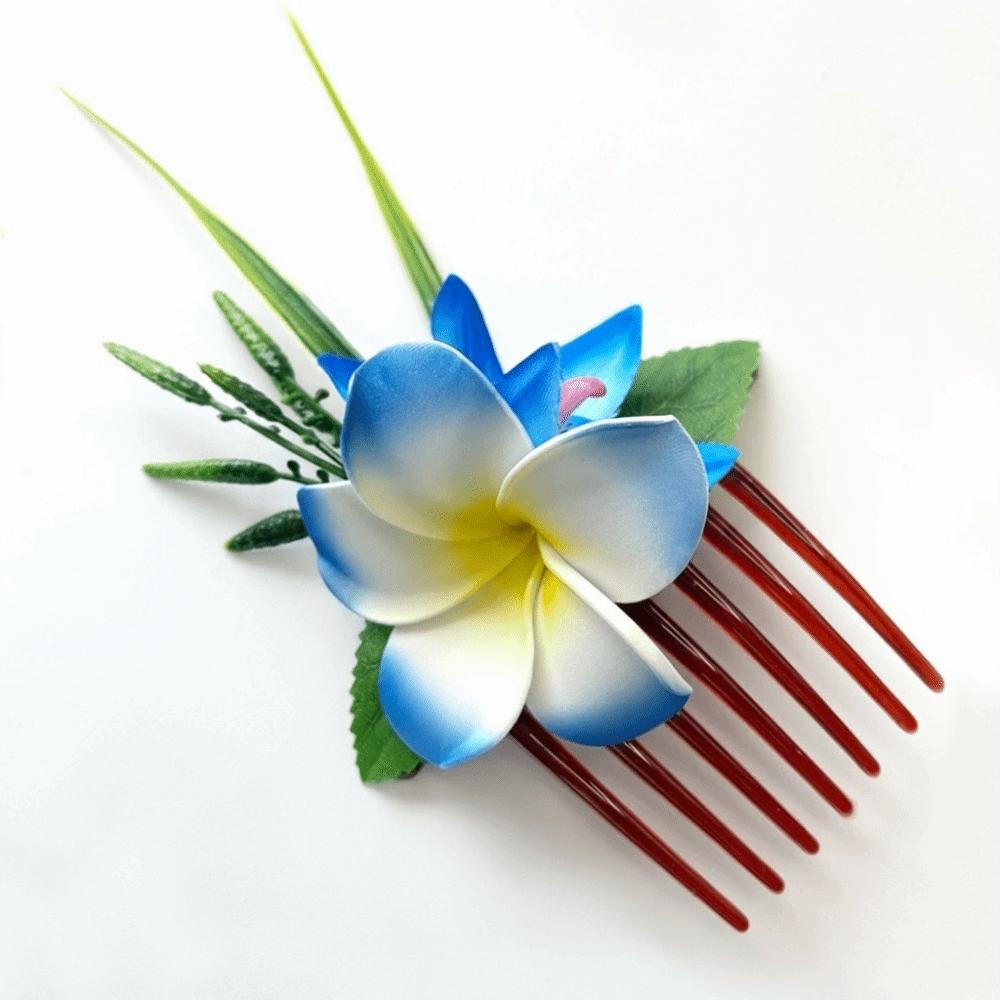 Temperament Plumeria Hair Comb Elegant Bohemian Style Hair Clip Fashion Side Clip Hair Clip Beach
