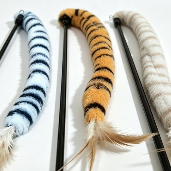 Funny Cat Stick Toy, Cat Toys for Indoor Cats, Interactive Cat Teaser Wand, Plush Kitten Toys, Cat Toy for Indoor Play Exercise