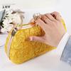 Yellow Luxury Handbag Designer Purses For Women Spring Bag Lady Quality Clutch Pleated Wedding Crossover Bags Fashion