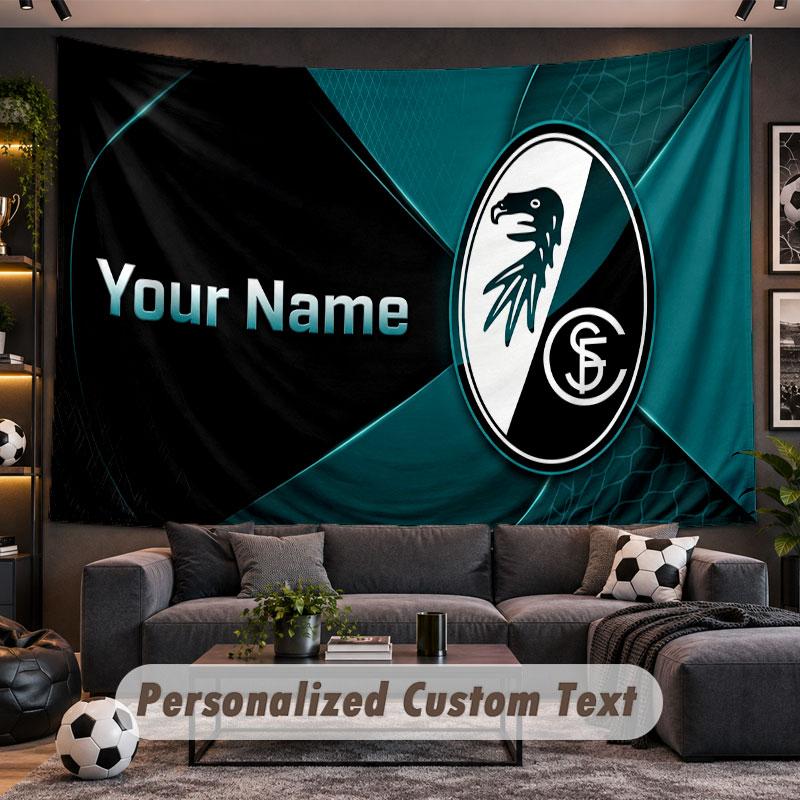 Wall Hanging Tapestry Custom NameSC Freiburg Pattern Personalized Printed Fabric Wall Decor