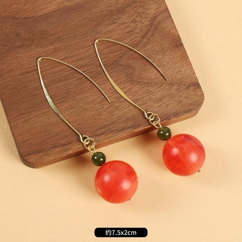 Нишевые серьги из пчелиного воска, ретро, длинные, с литературным темпераментом, женские, антикварные, к ципао, простые тибетские серьги