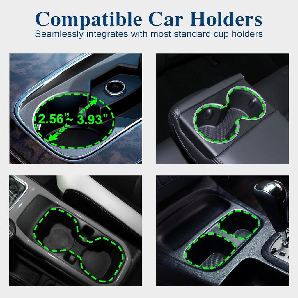 Car Cup Holder Expander, Cup Holder Extender Adapter With Expandable Arm And Adjustable Base, Compatible With Yeti Ramblers 14-64Oz, Hydro Flasks