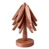 Wooden Trivets Set Heat Resistance Prevents Scald Innovative Wealth Tree Shaped Wood Trivet Mat for