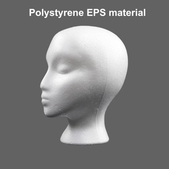 Легкая пенопластовая голова манекена, очки, гарнитура, парик, стенд, женская модель головы, форма для показа шляпы