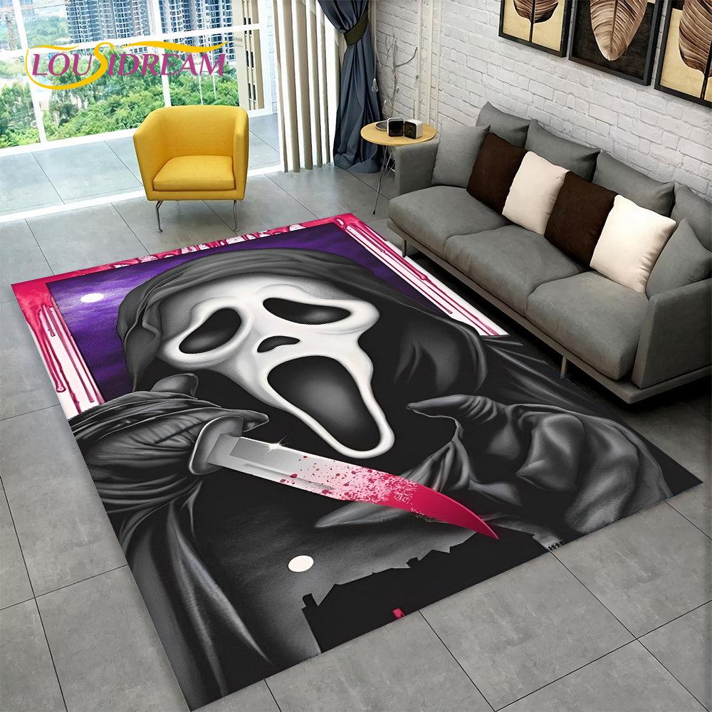 Коврик из мультфильма с персонажем фильма ужасов Чаки пила, ковер для гостиной, спальни, дивана, коврик для украшения, нескользящий напольный коврик