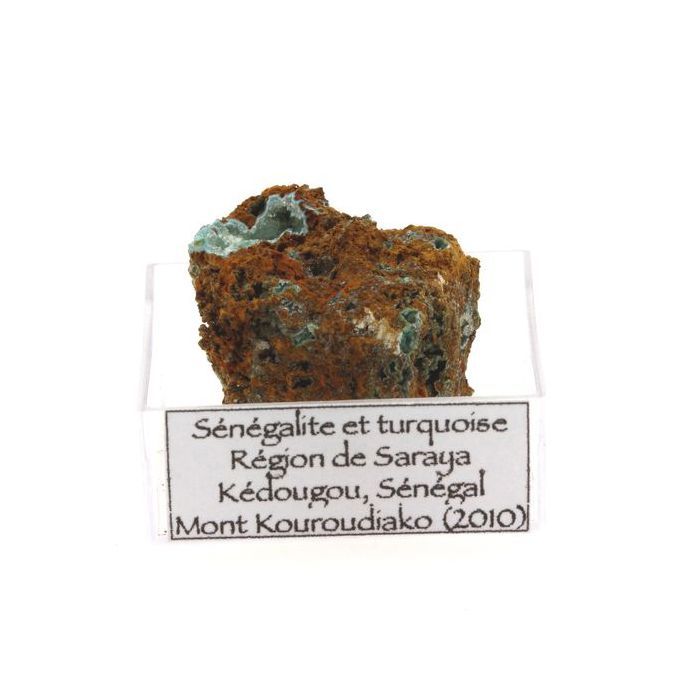 Sénégalite sur Turquoise 34.9 carats