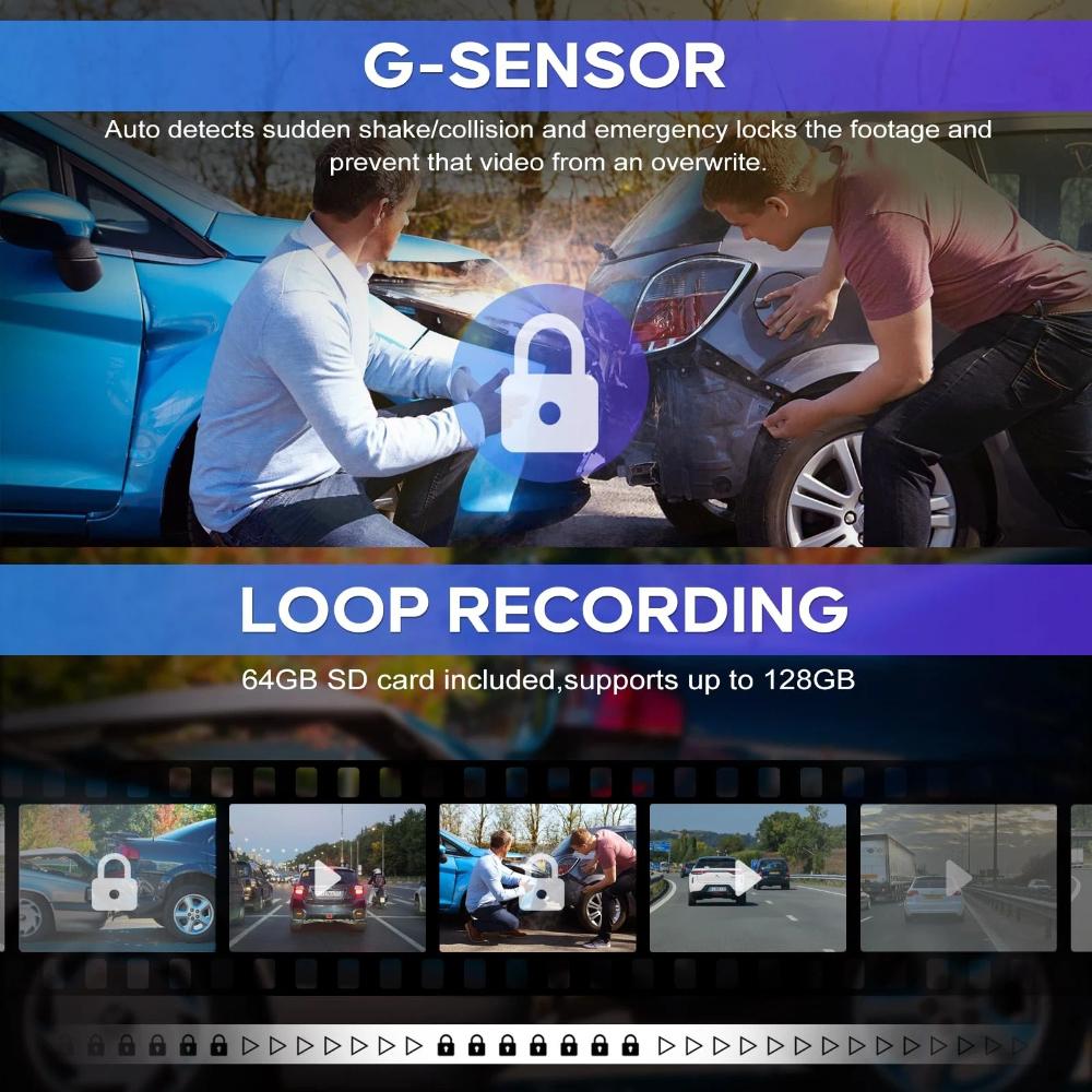 3/4-канальный видеорегистратор, 1080P HD автомобильный видеорегистратор, 360-градусная камера кругового обзора автомобиля, Видеозапись/GPS-позиционирование