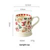 Christmas Ceramic Cutlery Creative Retro Coffee Mug Nordic Style Breakfast Milk Juice Cups Home Office Water Cup Drinkware Gifts
