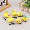 Милая флокированная маленькая желтая утка, плюшевая заколка для волос с животными, забавная весенняя клипса в виде утконоса, аксессуары, головной убор для детей