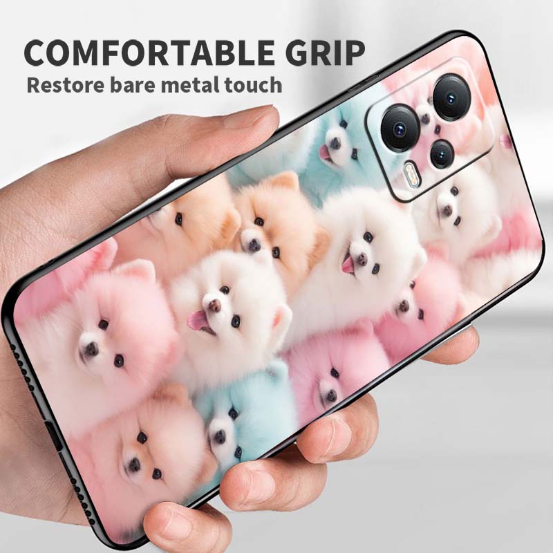 Мультяшные Животные Милый Чехол Для Телефона Для Xiaomi Redmi Note 15 14 13 12 12S 11E 11 11S Pro Plus 4G 5G Черный Мягкий ТПУ