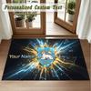 Crystal Velvet Square Rug Custom NamePreston North End Pattern Non Slip Home Floor Decor Rug