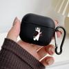 Милый мультяшный животный кот с крючком для Airpod Pro 3 Pro2 Черный защитный чехол Мягкий чехол для Apple Airpods 2 1 Чехлы для наушников