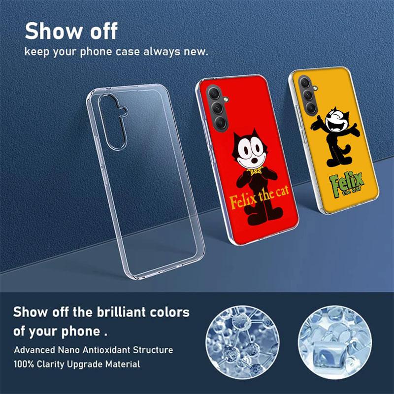 Забавный чехол для телефона F-Felix the Cats для Samsung A17 A37 A57 A07 A16 A26 A36 A56 A06 A02S A12 A22 A32 A52S A04S A14 A24 A34 A54 A03