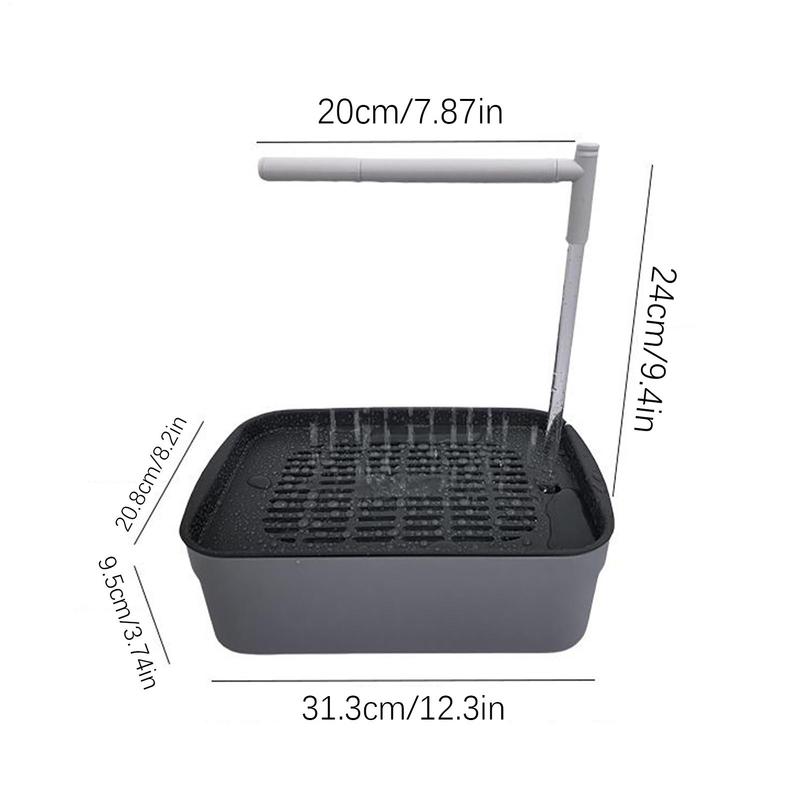 Bird Bath Indoor Automatic Bird Bath Parrot Shower Rechargeable Tub with Circulating Faucet Pet Supplies Bathing Accessories