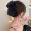 Sweet Chiffon Hair Claw Large Women Hair Grab Luxury Bow Shark Clip  Girl