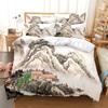 Bamboo Painting Duvet Cover Set Chinese Style Bedding Set Youth Linen Queen Size Bed Comforter Cover Set Fashion Bedding Set
