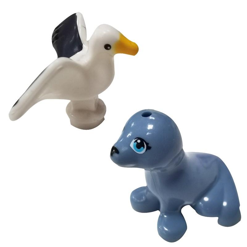 Animals Cute Bird Eagle Hawk Vulture Phoenix Chameleon Figures MOC Building Blocks Toys for Children Gifts DIY Toy Animal Part