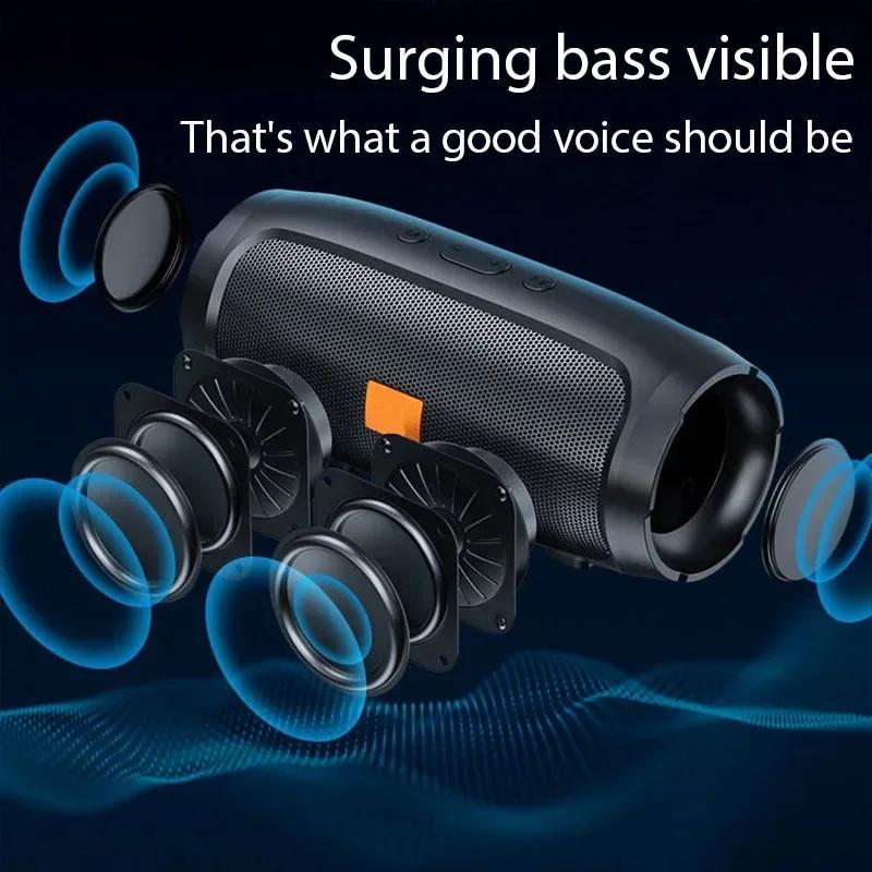 Портативный сабвуфер Bluetooth-динамики, наружный стереозвук, водонепроницаемый громкоговоритель, беспроводной звуковой ящик, поддержка FM-радио, TF-карта