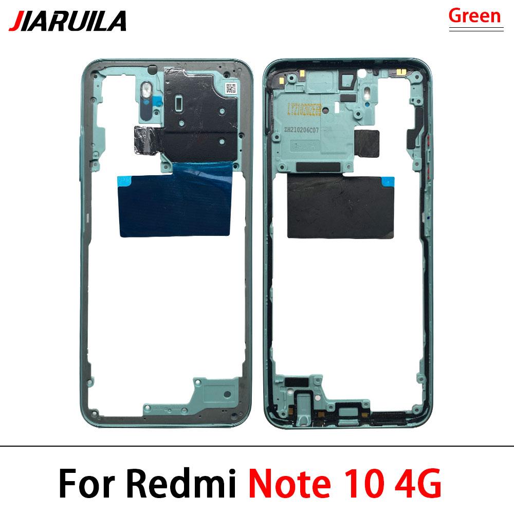Протестировано для Xiaomi Redmi Note 10S 10 4G 5G Корпус Средняя Рамка Чехол Средняя Рамка Рамка Боковой Панели Запасные Части С Боковой Клавишей
