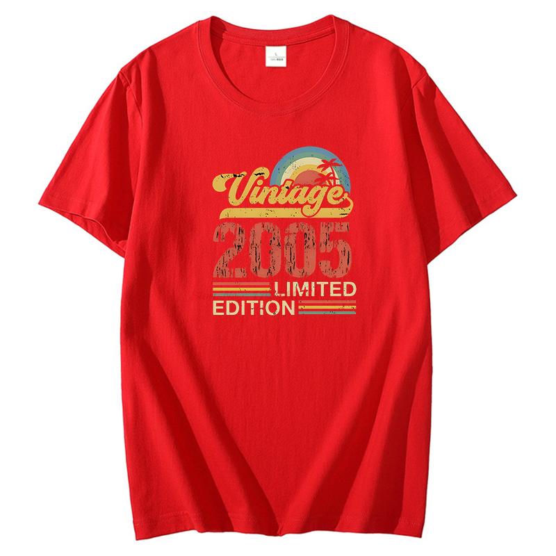 Vintage 2005 Be Born Graphic T Shirts Birthday Gift Cotton Tshirt Short Sleeve Tshirts New Shirts And Tshirts Print T Shirt