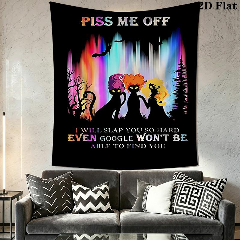 Hocus Pocus Halloween Poster Collage Tapestry Background Cloth Fashion Print Home Decor Wall Decoration Background Cloth