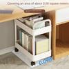 2 Tier Mobile Cart Organizer for Kitchen Bathroom Bedroom with Casters Storage Rack Trolley Home Accessories