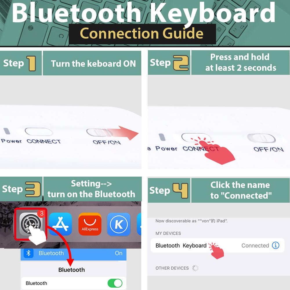 Новая портативная беспроводная Bluetooth-клавиатура без тачпада, мини, тонкая, бесшумная, для iOS, Android, Windows, универсальная, для офисного использования