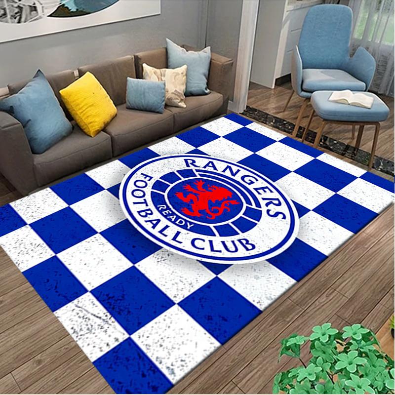 Rangers FC Carpet, Non-slip Office Chair Rug, Digital Print Home Area Rug, Unique Festival Decorations