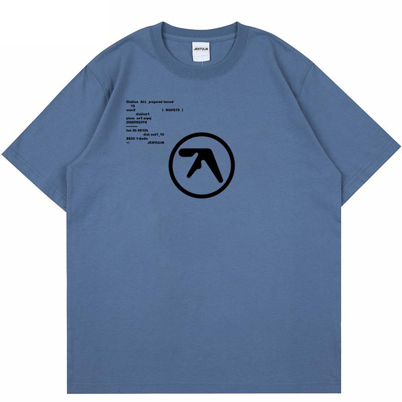 Aphex Twin Большие унисекс футболки Панк-принт буквами Унисекс футболка с коротким рукавом Женская летняя хлопковая одежда Готическая уличная одежда