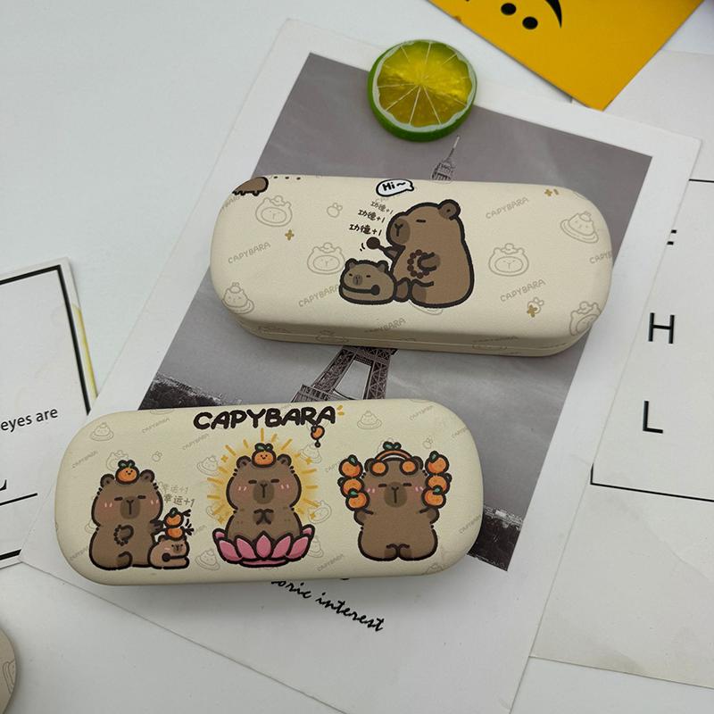 Cute Capybara Glasses Box Pressure-Proof Eyeglasses Case Cartoon Women Myopia Glasses Sunglasses Eyewear Storage Box Gift