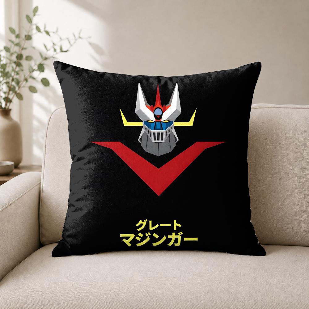 Cushion Cover Wrinkleresistant Short Plush Pillow Case Breathable Machinewashable Japanese Anime Mmazinger Z