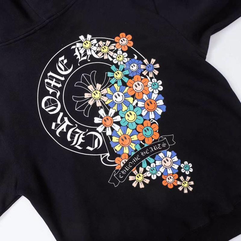 855 CHROME HEARTS Осень-Зима 2026 Новая Классическая толстовка с капюшоном большого размера с логотипом, Подходит для ношения парами