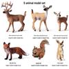 Christmas Forest Animal Ornaments Set: Deer, Elk, Reindeer, and Squirrel Models