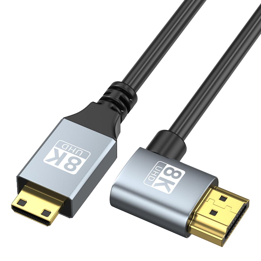 Mini HDMI Male To HDMI Male Video Cable 8K@60Hz High Speed Cable with Ethernet for Camera HDTV Laptop