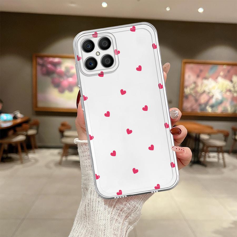 Красочный мультяшный чехол в форме сердца для Honor 90 Lite X9a X9b X8b X8 X7b X8a Мягкая крышка для телефона