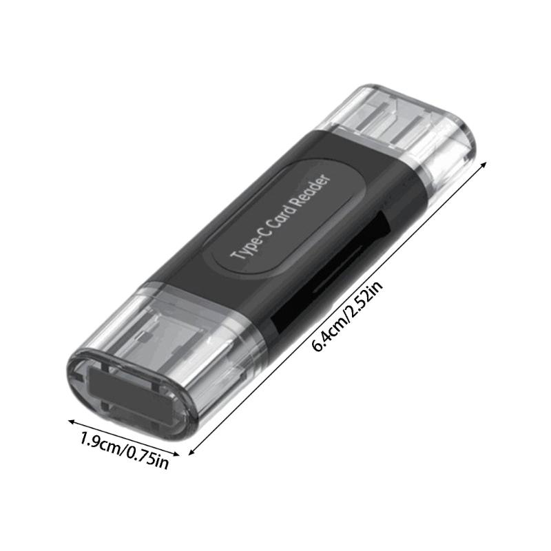 OTG Card Reader Type C с двойным слотом для карт памяти TF (MicroSD) с быстрой передачей данных