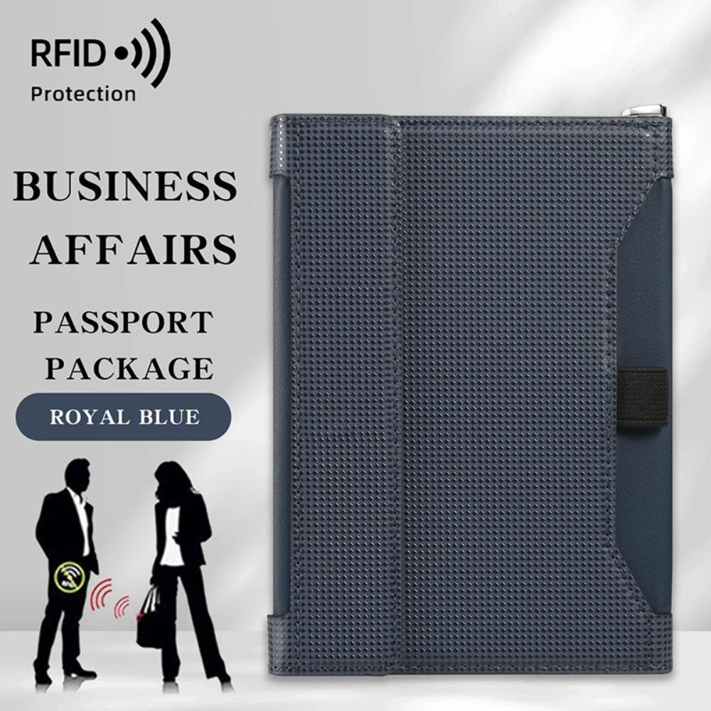 Новый Однотонный Держатель для Паспорта с RFID-Блокировкой, Слот для Билетов, Зажим, Защитный Чехол, Кожаная Сумка для Дорожных Карт