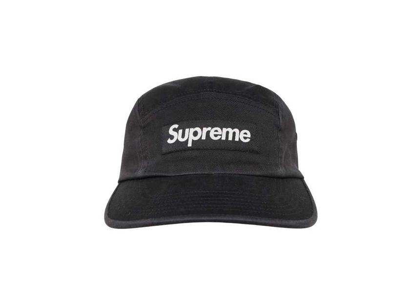 Supreme Кепка Camp из саржевого чиноса, черная