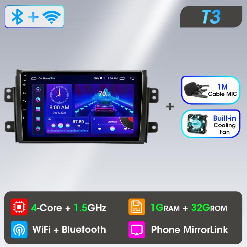 Srnubi 2Din Android autoradio pour Suzuki SX4 2006-2013 sans fil Carplay Android Auto lecteur multimédia Navigation GPS unité centrale
