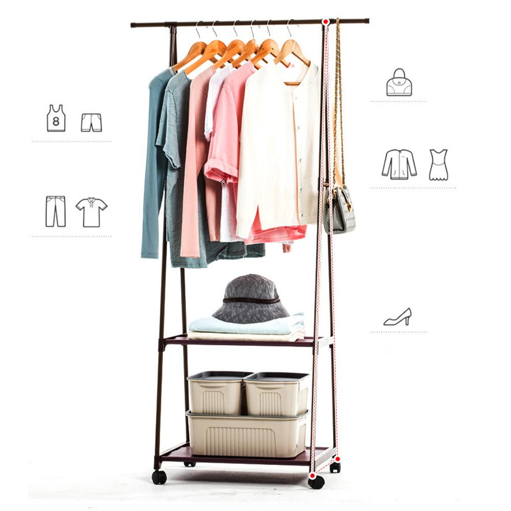 Triangle Coat Rack Steel Tube Removable Large Capacity Hanging Clothes Tree Quilt Shoes Bags Boxes Hanger Stand Organizer