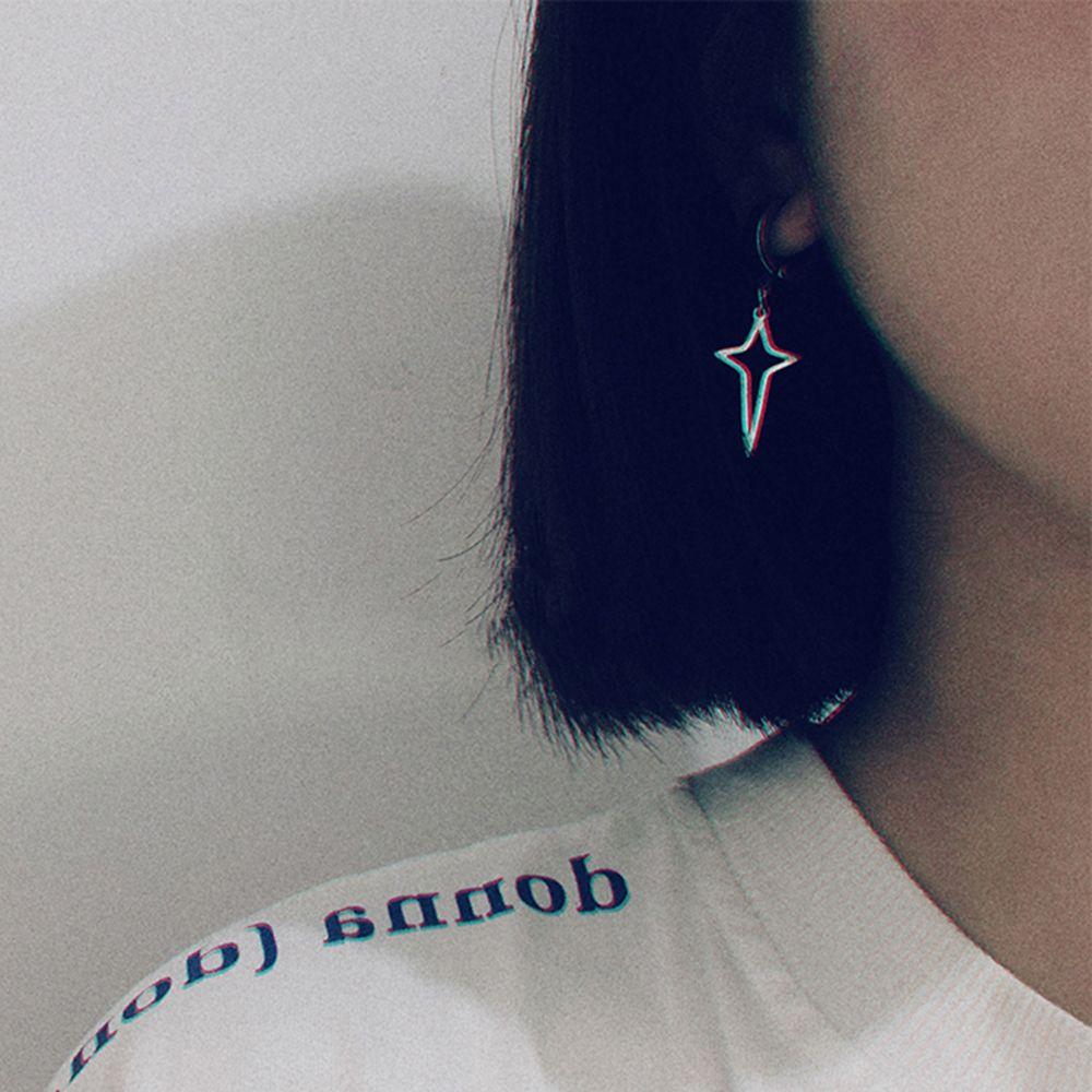 Steel Female Male Non-Piercing Earring Korean Style Ear Cuff Cross Clip Earring Fashion Jewelry